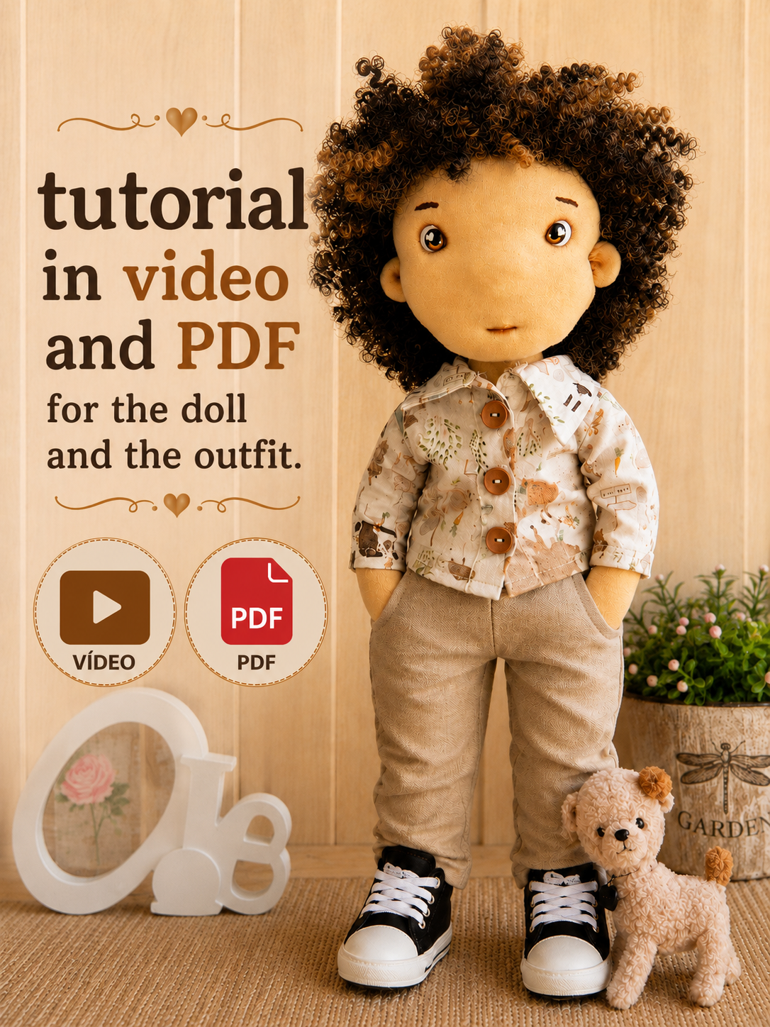 Noah Cloth Doll Sewing Pattern & Step-by-Step Video Tutorial