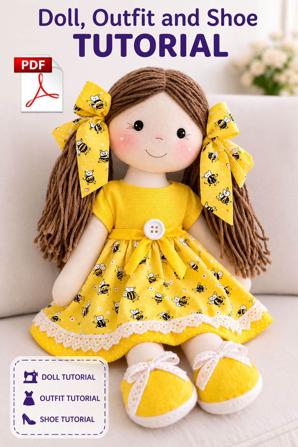 Lanne Cloth Doll PDF Pattern & Step-by-Step Tutorial