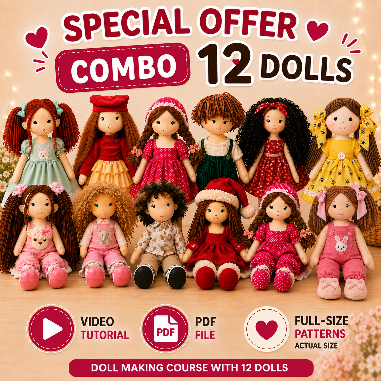 Cloth & Doll — The Complete 12-Doll Sewing Course | Video + PDF Tutorials